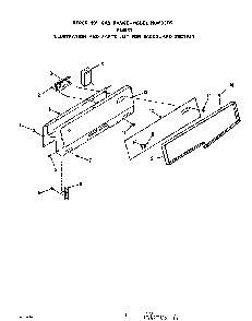 Backguard Diagram and Parts List for F4458*0  Roper Range