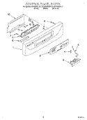 Part Location Diagram of WP9743367 Whirlpool Control Panel Touch Pad Insert - White