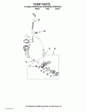 PUMP PARTS Diagram and Parts List for WFW97HEXL2  Whirlpool Washer
