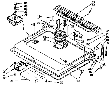 Door And Latch Parts Diagram and Parts List for KUDI23BWH0  KitchenAid Dishwasher