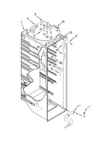 Refrigerator Liner Parts Diagram and Parts List for KSF26C4XYY04  KitchenAid Refrigerator