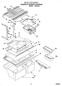 SHELF Diagram and Parts List for ET18HTXDN05  Whirlpool Refrigerator