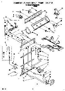 Controls And Rear Panel Diagram and Parts List for 6LSR5132AW2  Whirlpool Washer