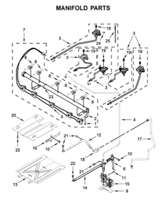 Manifold Parts Diagram and Parts List for WFG525S0JS1  Whirlpool Range