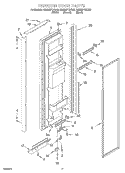 FREEZER DOOR Diagram and Parts List for GD25BFCHT00  Whirlpool Refrigerator