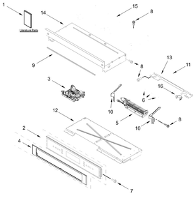 Control Panel Parts Diagram and Parts List for JOEDC530RL00  Whirlpool Wall Oven