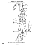 TUB AND BASKET Diagram and Parts List for 3CFA2000W6  Whirlpool Washer
