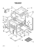 OVEN Diagram and Parts List for FGP357YW1  Roper Range