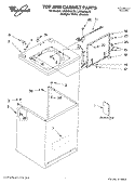 TOP AND CABINET, LITERATURE Diagram and Parts List for LSQ9200KT0  Whirlpool Washer