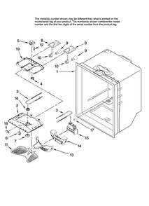 Refrigerator Liner Parts Diagram and Parts List for GB9SHKXMQ12  Whirlpool Refrigerator