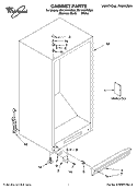 CABINET PARTS Diagram and Parts List for EV171NYMQ01  Whirlpool Freezer