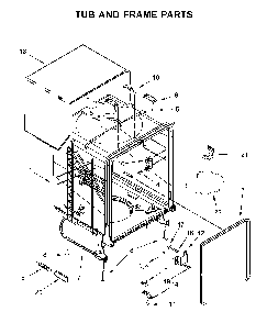 Tub and frame parts Diagram and Parts List for 66514502N020  Kenmore Dishwasher
