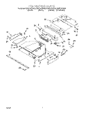 TOP VENTING Diagram and Parts List for KBMC147HBL0  KitchenAid Microwave Oven Combo