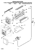 ICEMAKER PARTS, PARTS NOT ILLUSTRATED Diagram and Parts List for KSRJ22CNWH00  KitchenAid Refrigerator