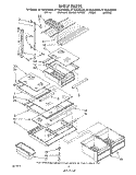 SHELF Diagram and Parts List for ET18GKXSW0B  Whirlpool Refrigerator