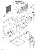 UNIT Diagram and Parts List for ET1RHMXKT00  Whirlpool Refrigerator