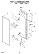 REFRIGERATOR DOOR Diagram and Parts List for GD2SHAXKT02  Whirlpool Refrigerator