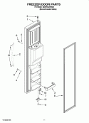 FREEZER DOOR PARTS Diagram and Parts List for GD5NVAXWA00  Whirlpool Refrigerator