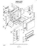 DOOR Diagram and Parts List for SHU50041  Whirlpool Dishwasher