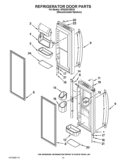 REFRIGERATOR DOOR PARTS Diagram and Parts List for KFIS20XVMS10  KitchenAid Refrigerator