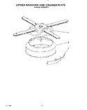 LOWER WASHARM AND STRAINER Diagram and Parts List for KUDM220T1  KitchenAid Dishwasher