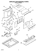 AIR FLOW AND CONTROL PARTS Diagram and Parts List for ACQ122XP2  Whirlpool Air Conditioner