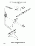 UPPER WASH AND RINSE PARTS Diagram and Parts List for KUDE70CVSS2  KitchenAid Dishwasher