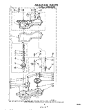 GEARCASE Diagram and Parts List for LA5500XKW1  Whirlpool Washer