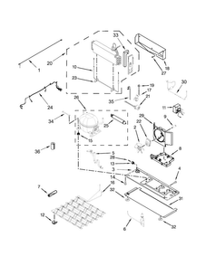 Unit Parts Diagram and Parts List for KFIS29PBMS01  KitchenAid Refrigerator