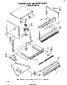 Cabinet And Airflow Diagram and Parts List for RM278PXP0  Whirlpool Microwave Oven Combo