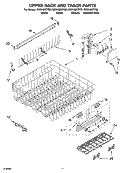 UPPER RACK AND TRACK PARTS Diagram and Parts List for GU2548XTPS0  Whirlpool Dishwasher
