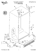 CABINET Diagram and Parts List for GD22DKXFW00  Whirlpool Refrigerator