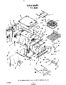 Oven Diagram and Parts List for B9907*0  Roper Range