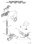 FILL AND OVERFILL PARTS Diagram and Parts List for KUDP02SRWH4  KitchenAid Dishwasher
