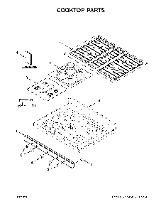 Cooktop parts Diagram and Parts List for WFG525S0JV1  Whirlpool Range