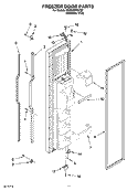 FREEZER DOOR PARTS Diagram and Parts List for KSRI25FNST02  KitchenAid Refrigerator