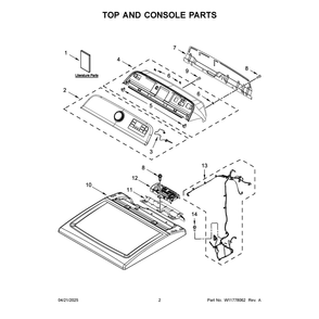 Part Location Diagram of W11556661 Whirlpool HARNS-WIRE