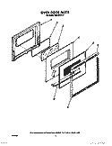 OVEN DOOR, OPTIONAL Diagram and Parts List for RS610PXV2  Whirlpool Range