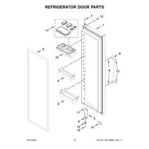Part Location Diagram of W11767415 Whirlpool BIN-CNTLVR