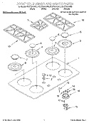 SECTION Diagram and Parts List for KGCT365GAL0  KitchenAid Cooktop