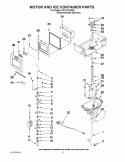 MOTOR AND ICE CONTAINER PARTS Diagram and Parts List for KFIL27CXMS0  KitchenAid Refrigerator