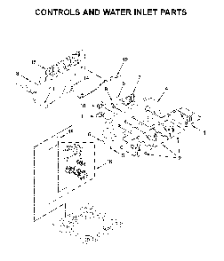 Controls and water inlet parts Diagram and Parts List for WTW4850HW2  Whirlpool Washer
