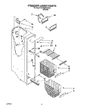 FREEZER LINER Diagram and Parts List for 3VED23DQAW01  Whirlpool Refrigerator