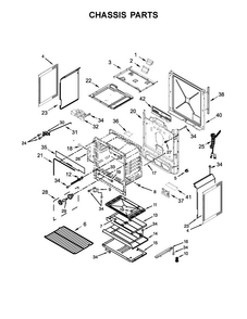 Chassis Parts Diagram and Parts List for WEG515S0FB0  Whirlpool Range