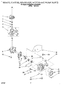 BRAKE, CLUTCH, GEARCASE, MOTOR & PUMP Diagram and Parts List for LSP9245BN1  Whirlpool Washer