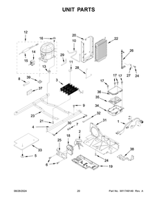 11 - Unit Parts Diagram and Parts List for WRS331SDHW07  Whirlpool Refrigerator