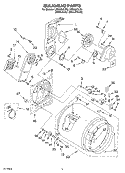 SECTION Diagram and Parts List for LEQ9857LG0  Whirlpool Dryer