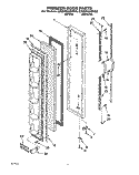 FREEZER DOOR Diagram and Parts List for ED20PKXBN00  Whirlpool Refrigerator