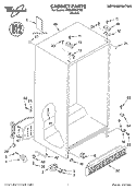 CABINET, LITERATURE Diagram and Parts List for 4YED2FHKKT00  Whirlpool Refrigerator