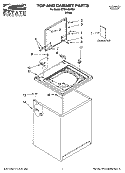 TOP AND CABINET PARTS Diagram and Parts List for ETW4450TQ0  Estate Washer